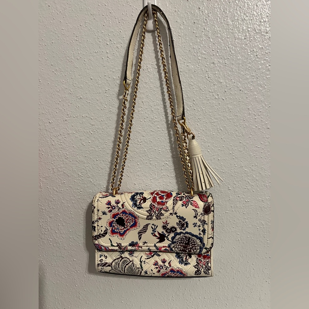 Tory Burch Floral Cream Crossbody Bag